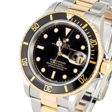 rolex 16613 gold aftermarket black insert|rolex submariner 16613 for sale.